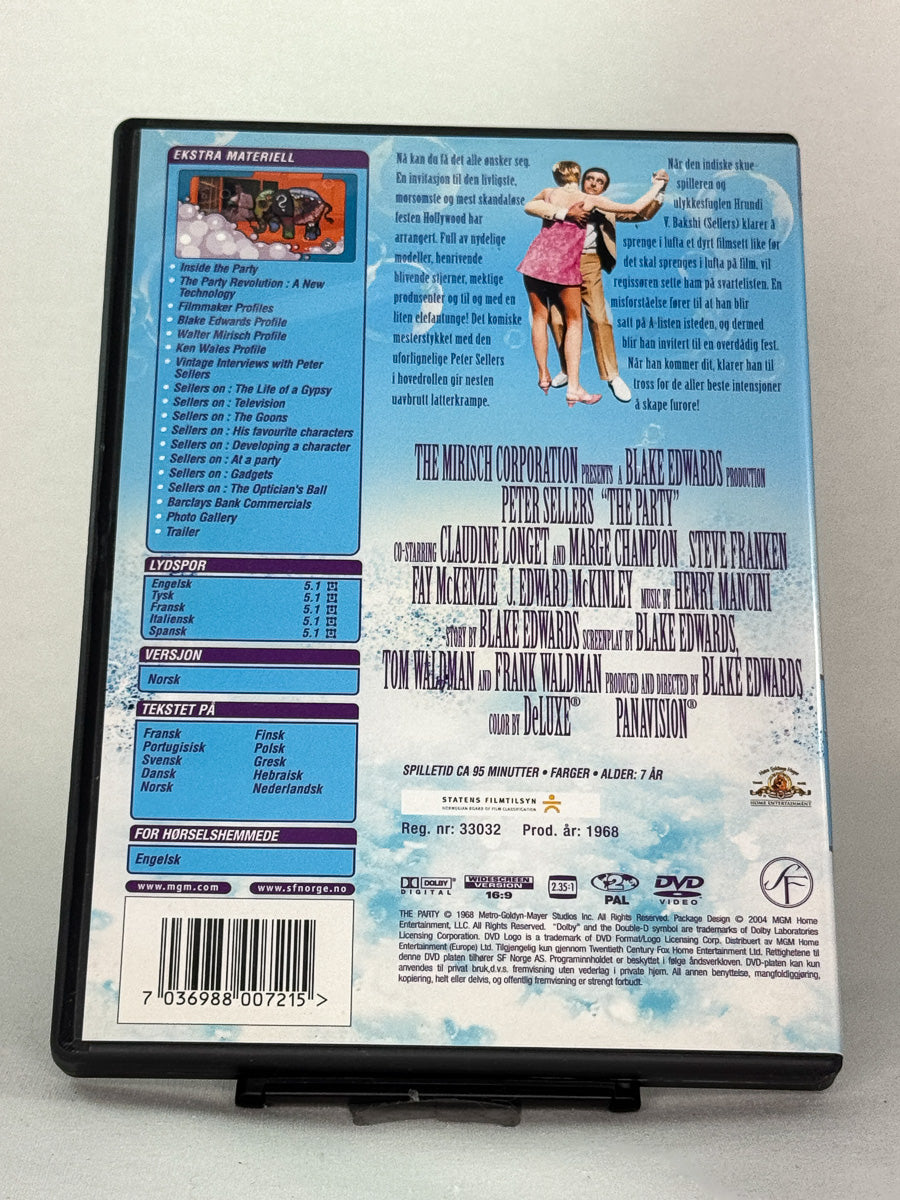 Bakside av DVD-cover til Høyt skum i Hollywood, brukt komediefilm på DVD, klassisk utgave tilgjengelig hos Brukbar Film.