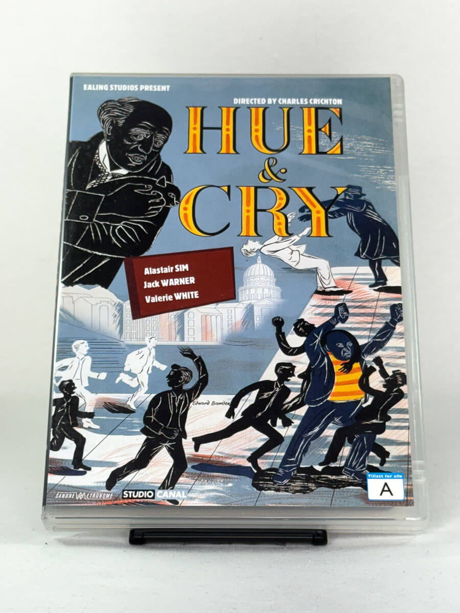 Brukt DVD-film Hue and Cry – forside av klassisk filmcover, kjøp brukte filmer og samlerutgaver på DVD hos Brukbar Film