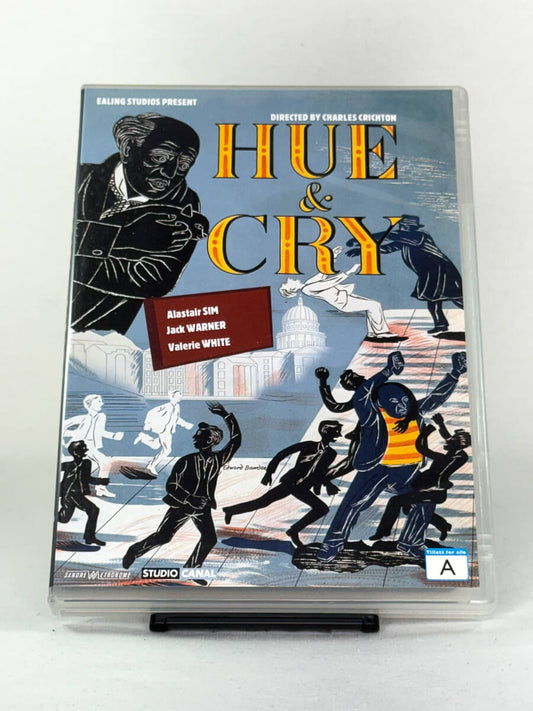 Brukt DVD-film Hue and Cry – forside av klassisk filmcover, kjøp brukte filmer og samlerutgaver på DVD hos Brukbar Film