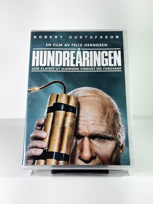 Forside av cover til Hundreåringen som klatret ut gjennom vinduet og forsvant på DVD
