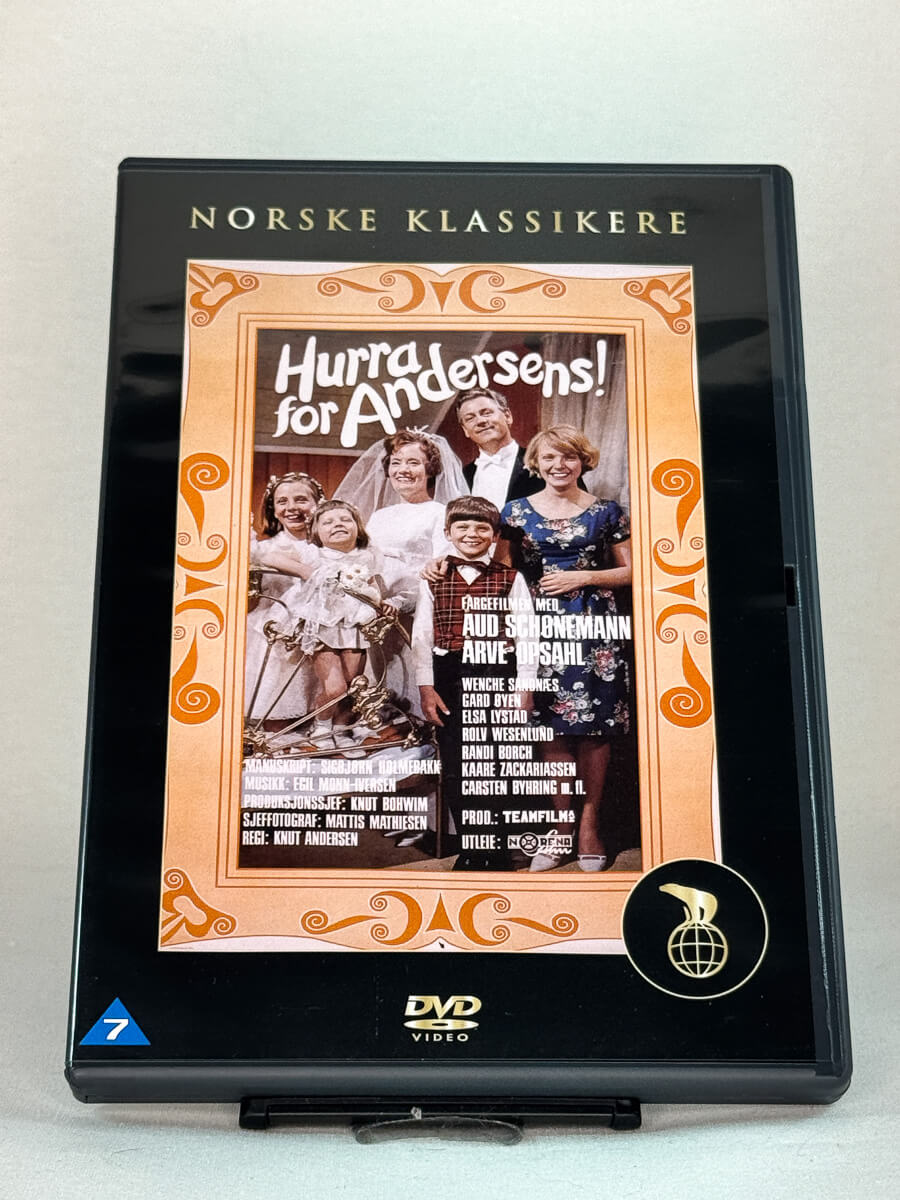 Forside av DVD-cover til Hurra for Andersens!, brukt DVD hos Brukbar Film