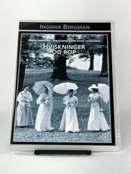 DVD-cover-forside til filmen Hviskninger og rop – Brukt DVD fra nettbutikken Brukbar Film