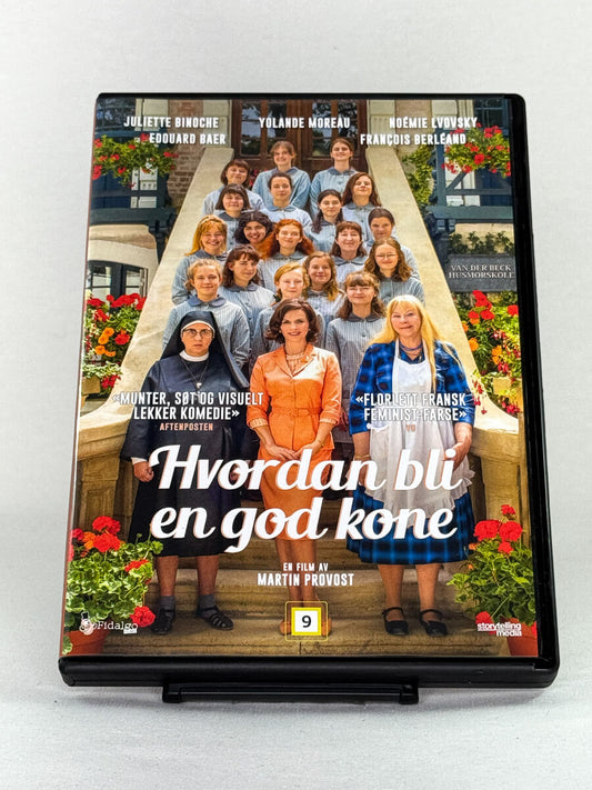 Brukt DVD-film Hvordan bli en god kone – forside av filmcover, original fransk komedie tilgjengelig hos Brukbar Film