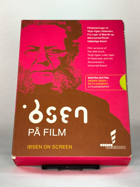 Forside av DVD-boksen Ibsen på film – samleboks med klassiske Ibsen-filmatiseringer, brukt originalfilm på DVD fra Brukbar Film.