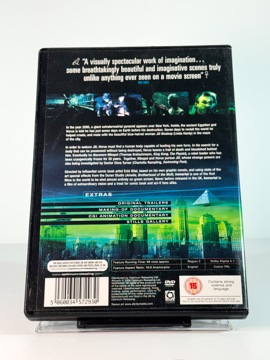 Bakside av cover til Immortal, brukt DVD hos Brukbar Film