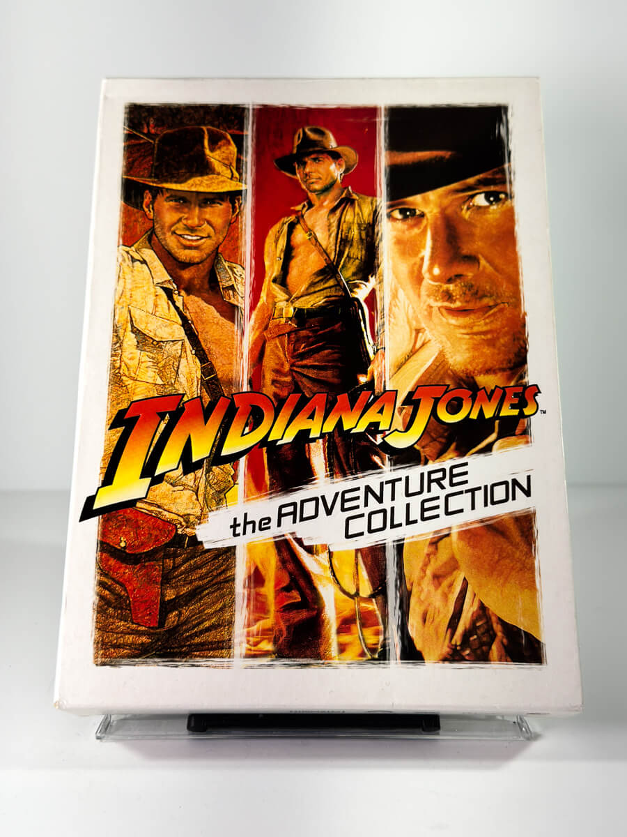 Forside av cover til Indiana Jones – The Adventure Collection på DVD hos Brukbar Film