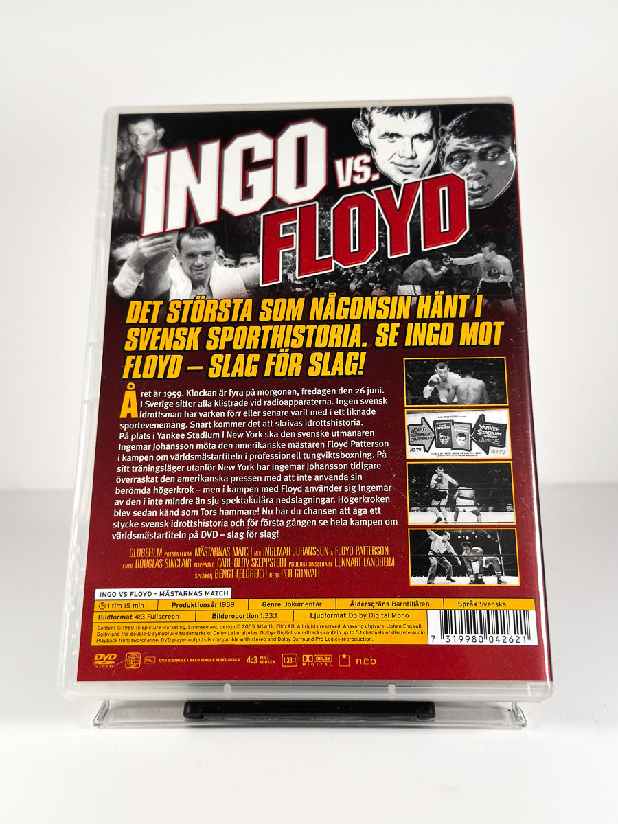 Bakside av cover til Ingo vs Floyd – Mästarnas match på DVD