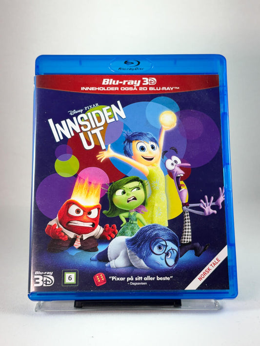 Forside av DVD-cover til Innsiden ut (Blu-ray 3D), bruktfilm hos nettbutikken Brukbar Film