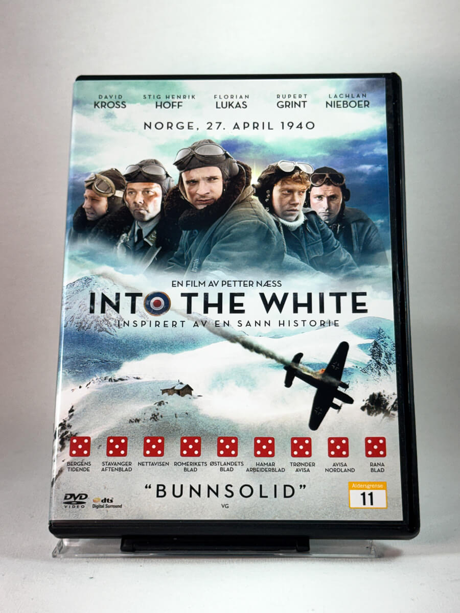 Forside av cover til Into the White, brukt original DVD hos Brukbar Film