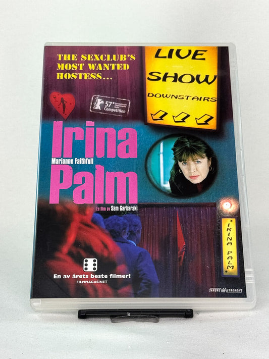 Forside av DVD-cover til Irina Palm – drama med Marianne Faithfull, brukt originalfilm på DVD hos Brukbar Film