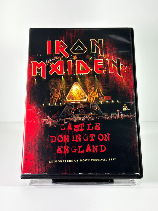 Forside av cover til Iron Maiden: Castle Donington England, bruktfilm hos nettbutikken Brukbar Film
