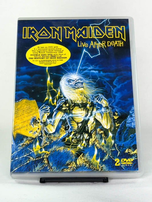 Forside av brukt DVD Iron Maiden – Live After Death – legendarisk konsertfilm i originalutgave fra Brukbar Film.