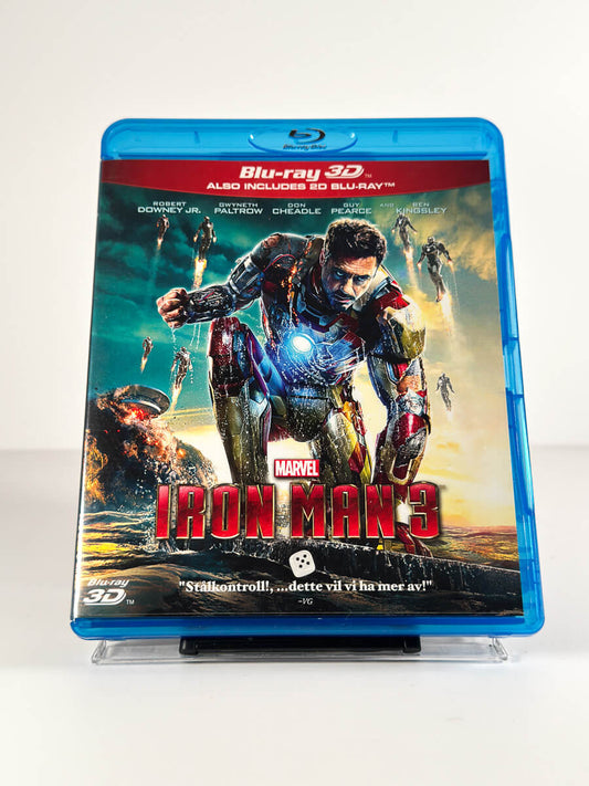 Forside av cover til Iron Man 3 3D på Blu-ray