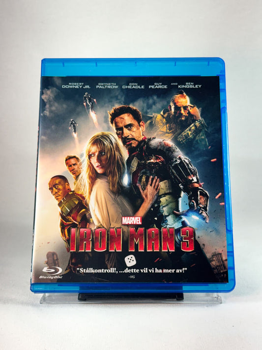 Forside av cover til Iron Man 3, brukt Blu-ray hos Brukbar Film