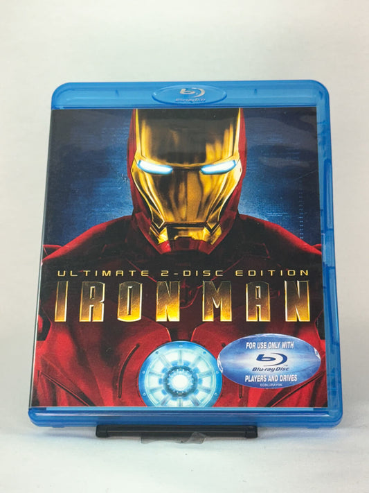 Forside av Blu-ray-cover til Iron Man – Marvels første film i serien, brukt Blu-ray fra Brukbar Film