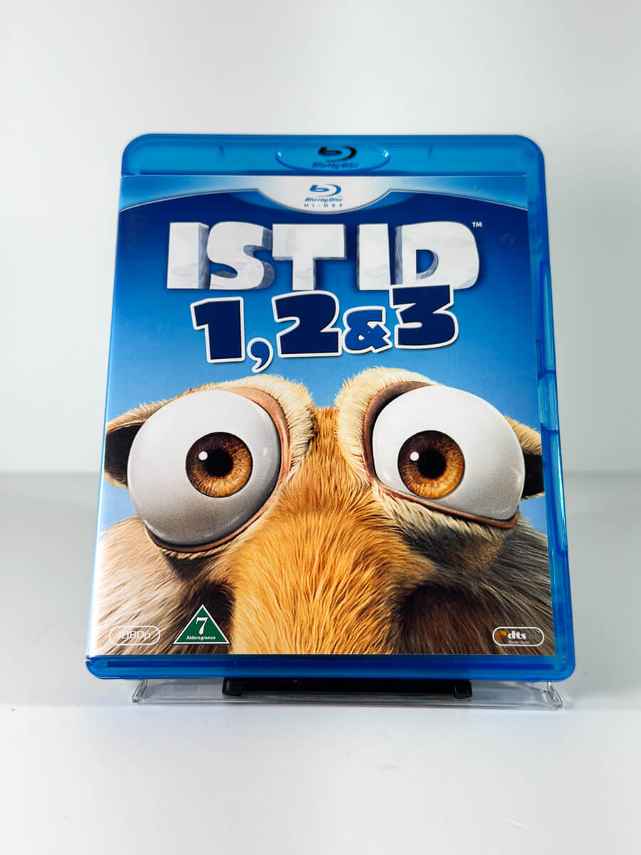 Forside av cover til Istid 1,2&3 på Blu-ray
