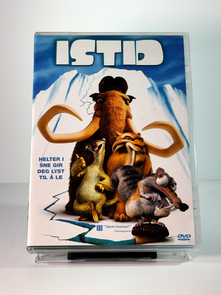 Forside av cover til istid, bruktfilm hos nettbutikken Brukbar Film