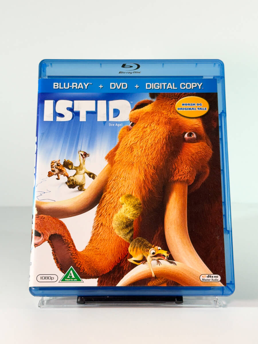 Forside av cover til Istid (Ice Age) på Blu-ray, bruktfilm hos Brukbar Film
