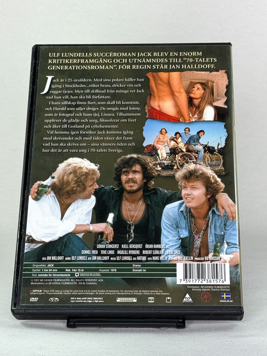 Bakside av Jack DVD – svensk kultfilm tilgjengelig på brukt DVD hos Brukbar Film