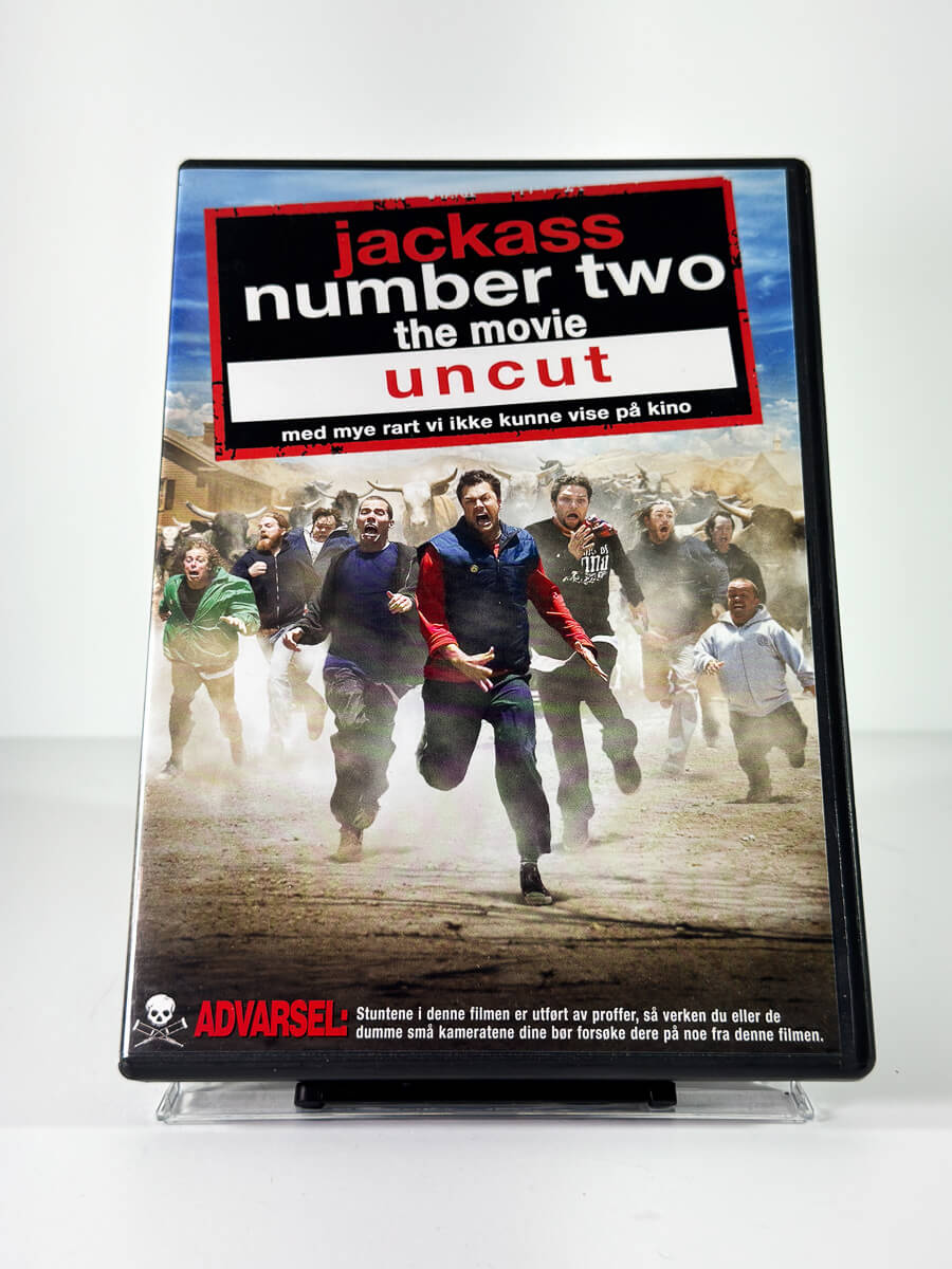 Forside av cover til Jackass Number Two: The Movie Uncut på DVD