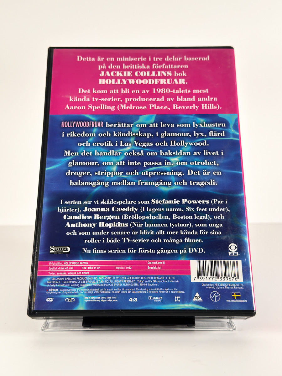 Bakside av cover til Jackie Collins – Hollywood-fruar på DVD