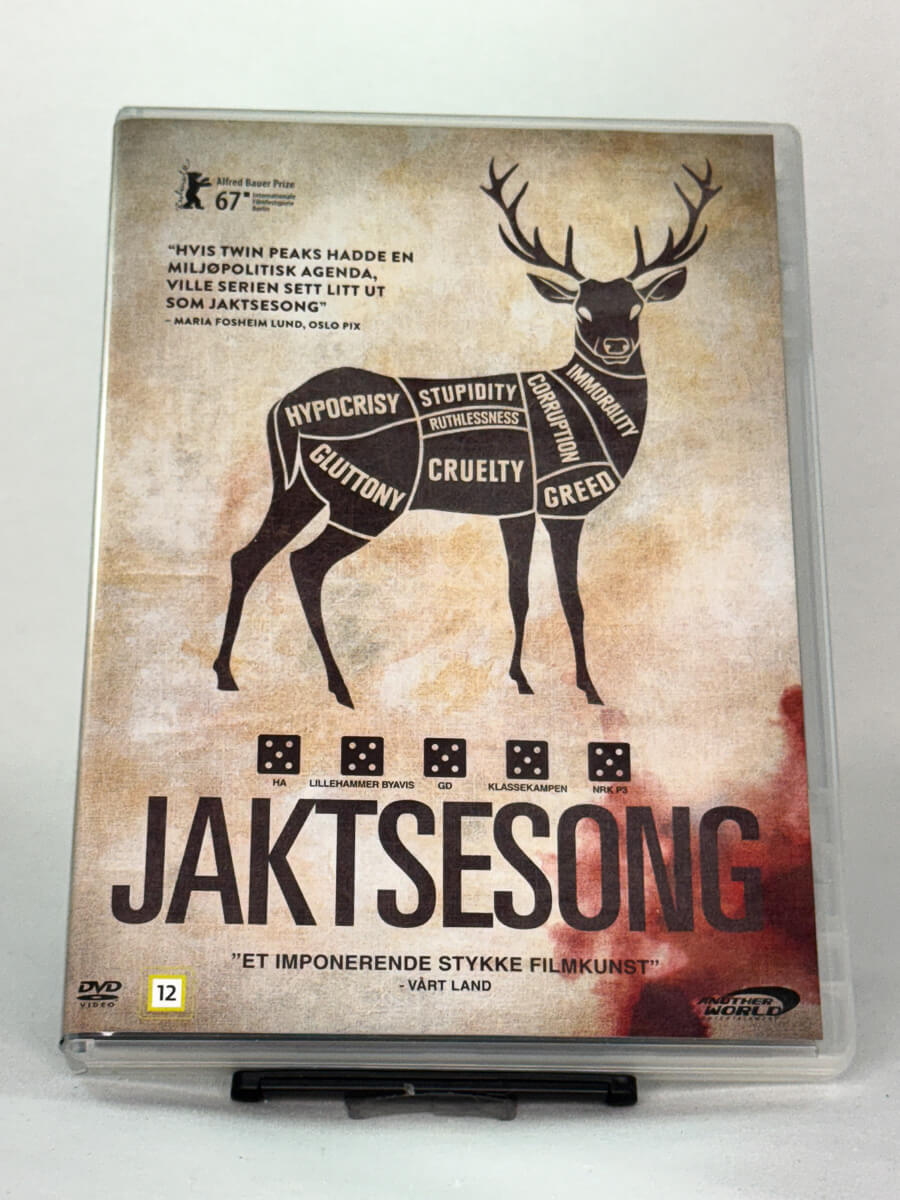 Forside av DVD-cover til Jaktsesong, bruktfilm på DVD hos Brukbar Film