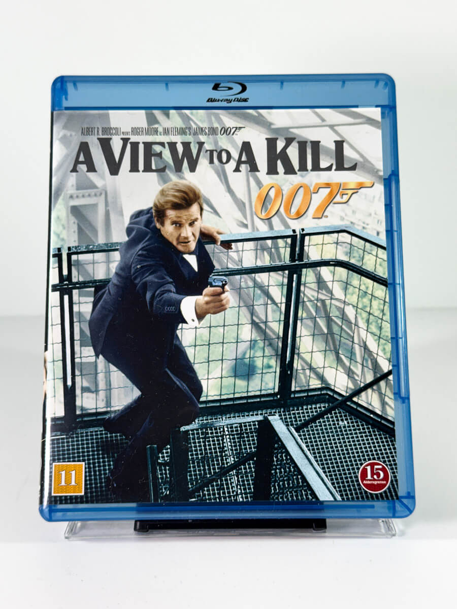 Forside av cover til James Bond: A View to a Kill, bruktfilm hos nettbutikken Brukbar Film