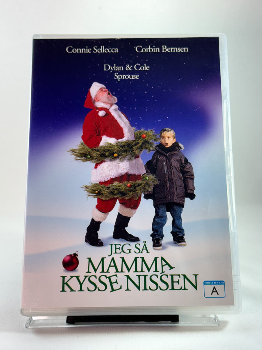 Forside av DVD-cover til Jeg så mamma kysse nissen, bruktfilm hos nettbutikken Brukbar Film