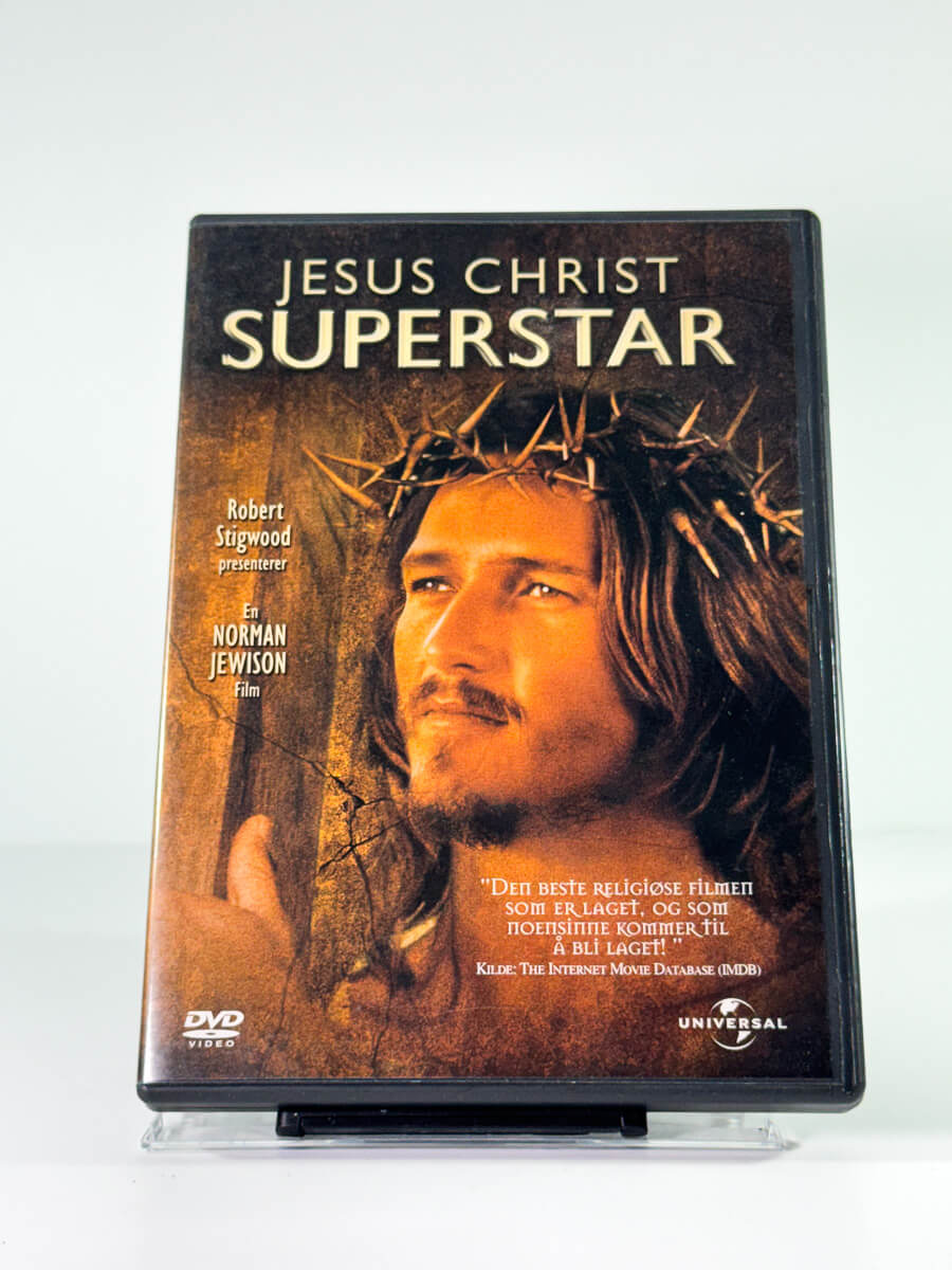 Forside av cover til jesus christ superstar, bruktfilm hos nettbutikken Brukbar Film