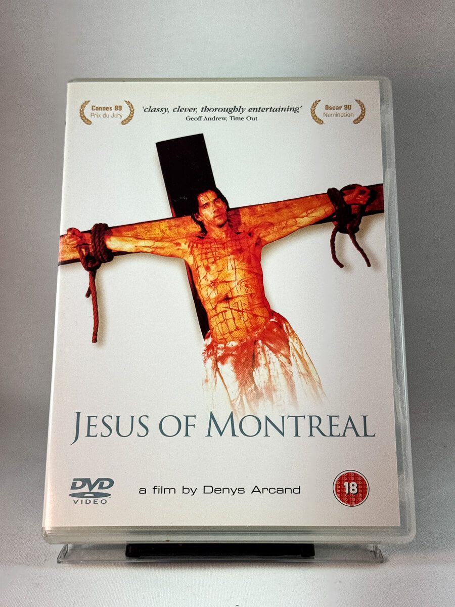Forside av cover til Jesus of Montreal, brukt DVD hos Brukbar Film