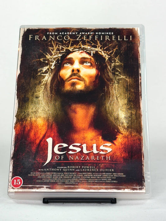 Forside av DVD-cover til Jesus of Nazareth – Franco Zeffirellis gripende bibelfilm, brukt film fra Brukbar Film