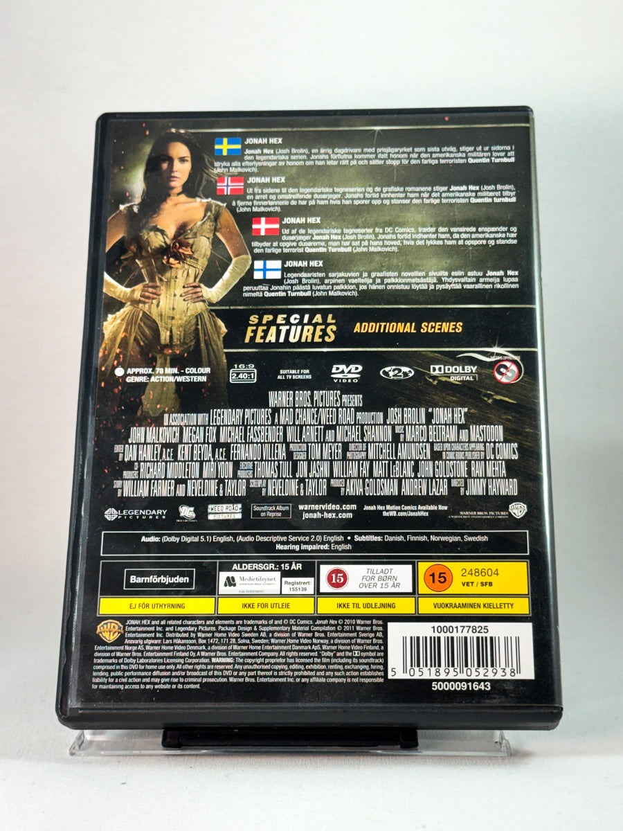 Bakside av cover til Jonah Hex, brukt original DVD hos Brukbar Film