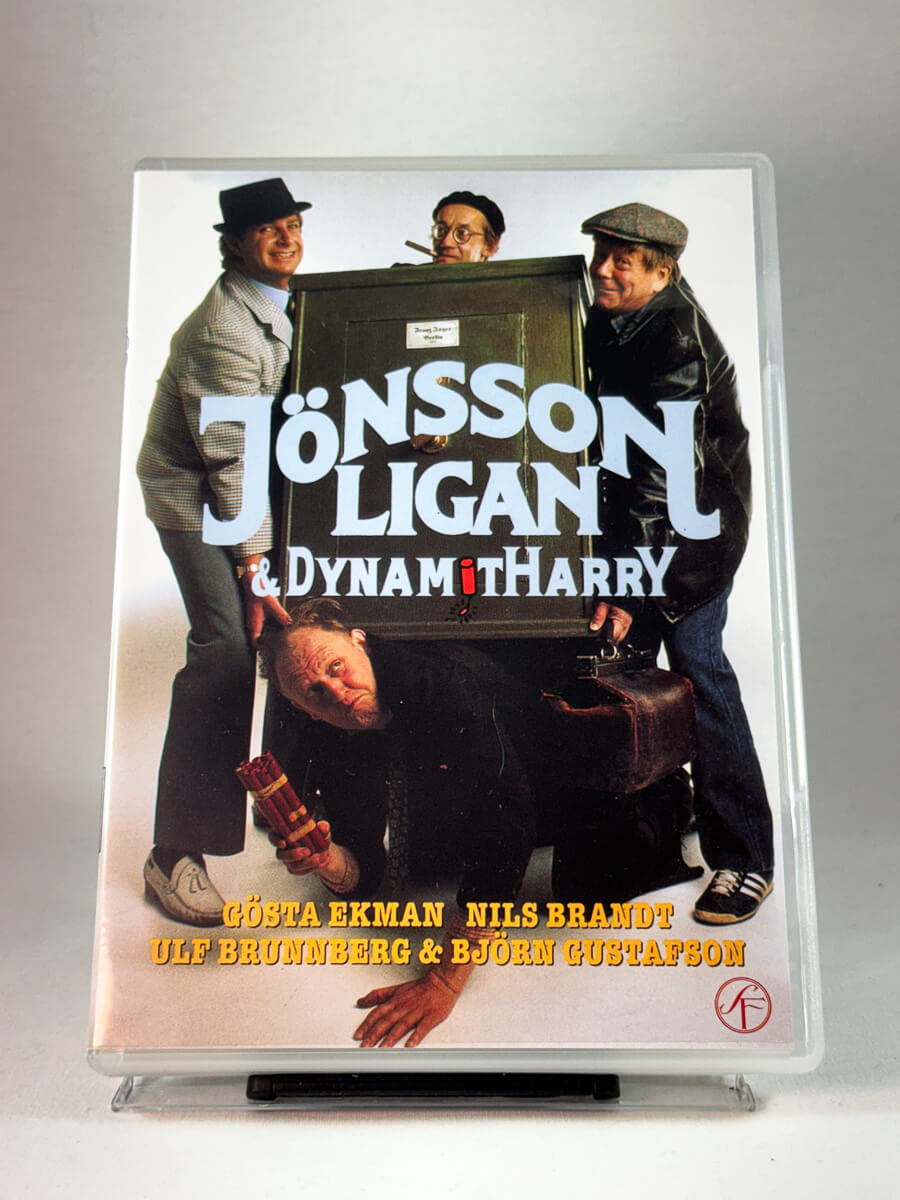 Forside av cover til Jönssonligan & Dynamit-Harry, brukt DVD hos Brukbar Film