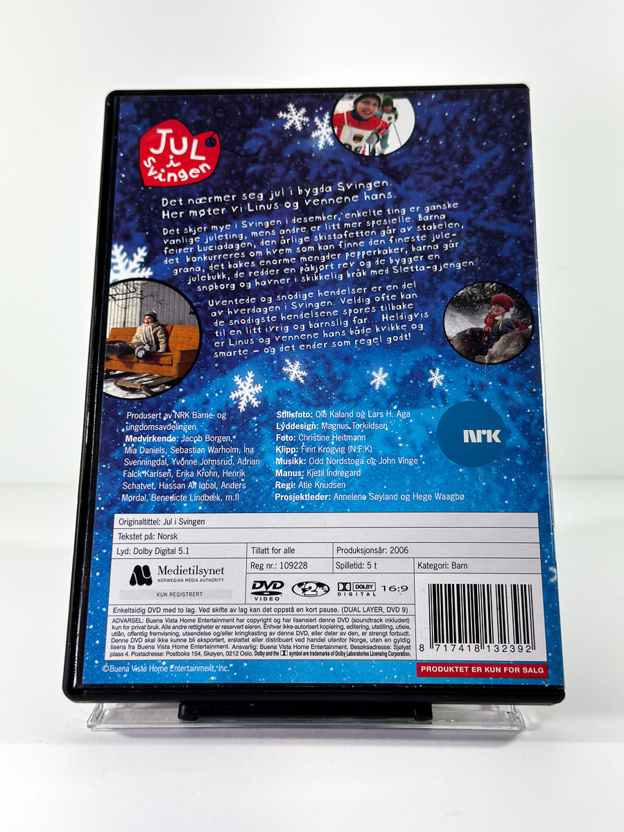 Bakside av cover til Jul i Svingen – Del 1, brukt original DVD hos Brukbar Film
