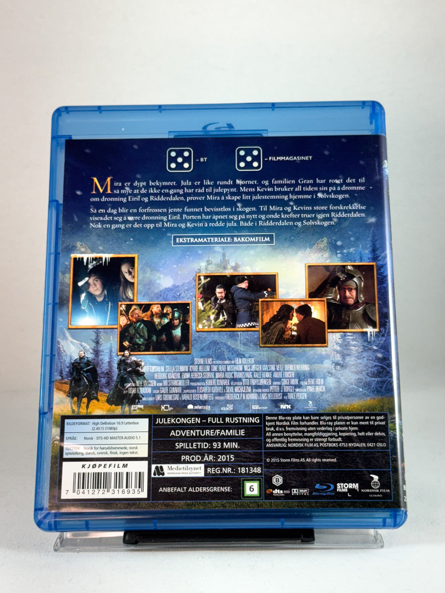 Bakside av Blu-ray-cover til Julekongen – Full rustning – spennende fortsettelse fra TV-serien, Blu-ray hos Brukbar Film.