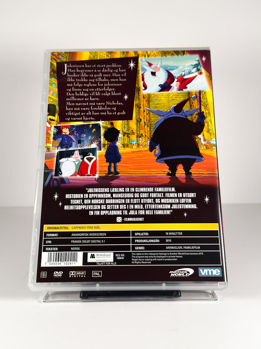 Bakside av cover til Julenissens lærling på DVD