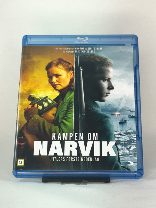 Forside av Blu-ray-cover til Kampen om Narvik – krigsdrama om Hitlers første nederlag, brukt Blu-ray hos Brukbar Film