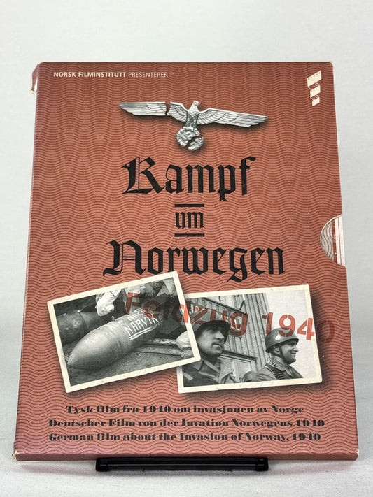DVD-forside til filmen Kampf um Norwegen – Feldzug 1940
Originalt cover brukt for produktbilde i nettbutikken Brukbar Film