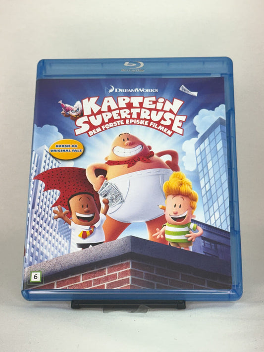 Forside av Blu-ray-cover til Kaptein Supertruse – Den første episke filmen – brukt animasjonsfilm for barn, Brukbar Film