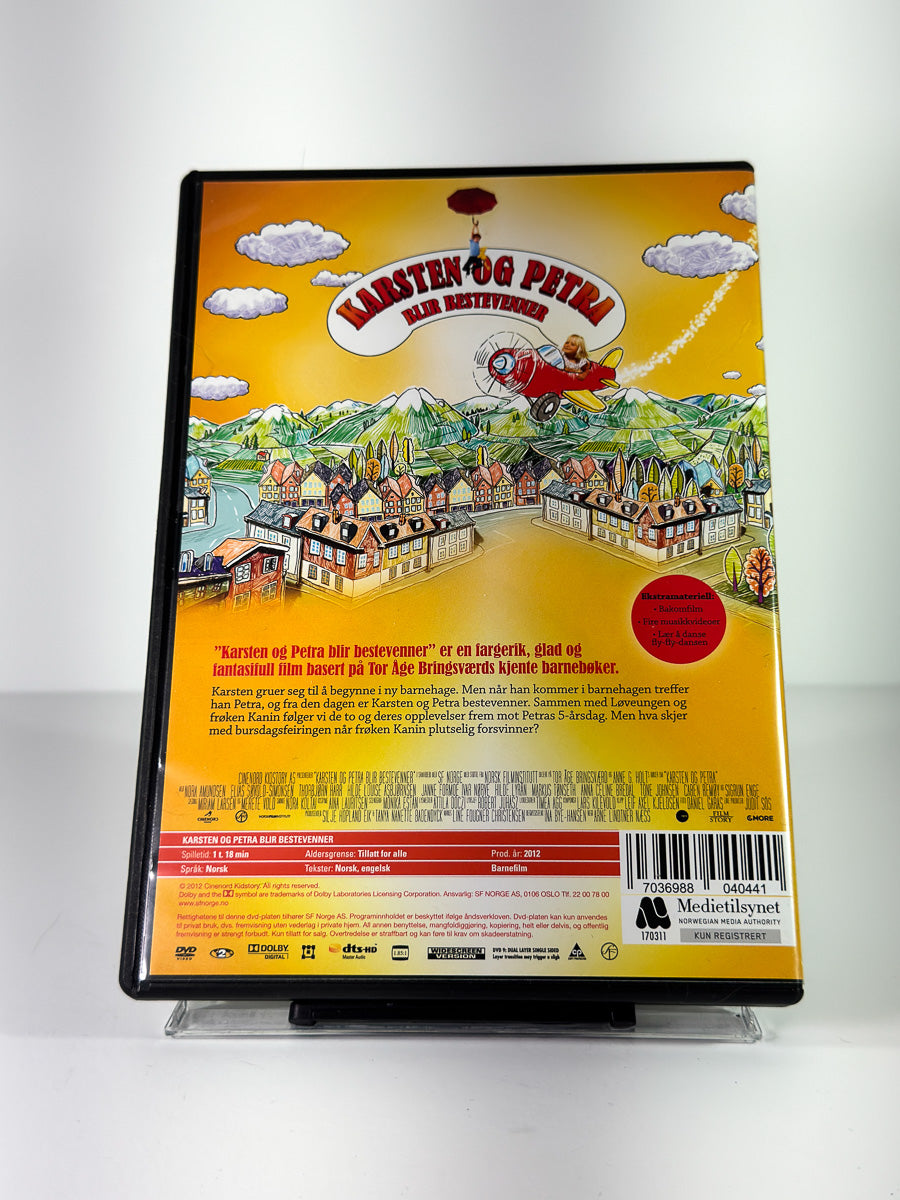 Bakside av cover til Karsten og Petra blir bestevenner på DVD