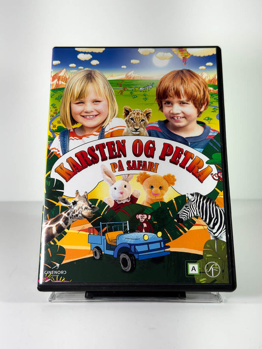 Forside av cover til Karsten og Petra på safari på DVD