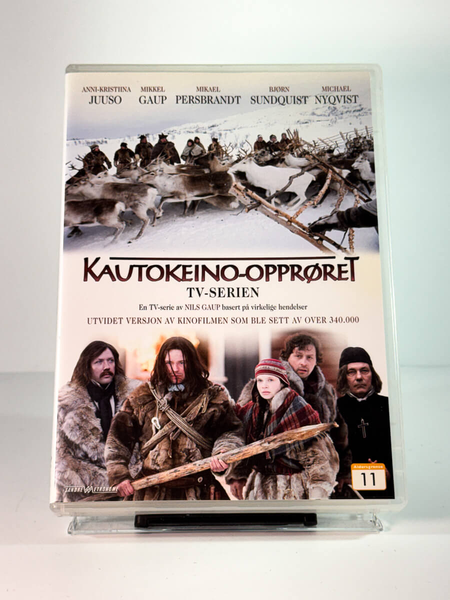 Forside av cover til kautokeino opproret tv serien, bruktfilm hos nettbutikken Brukbar Film