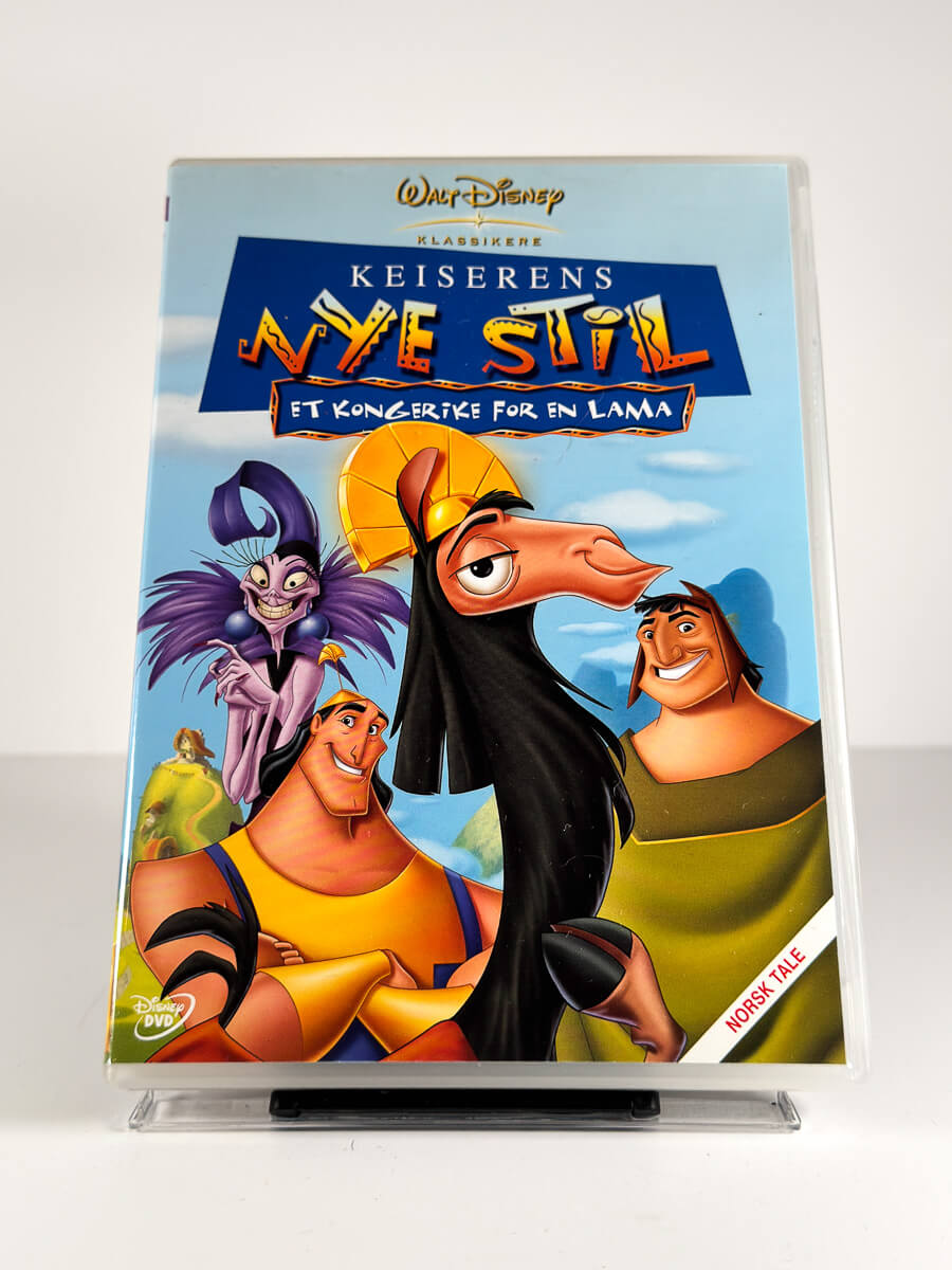 Forside av cover til Keiserens nye stil på DVD
