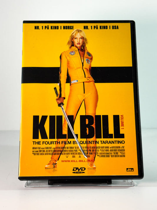 Forside av cover til kill bill vol 1, brukt original DVD hos Brukbar Film