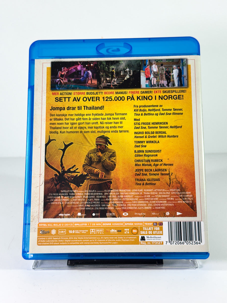 Bakside av cover til Kill Buljo 2 på Blu-ray