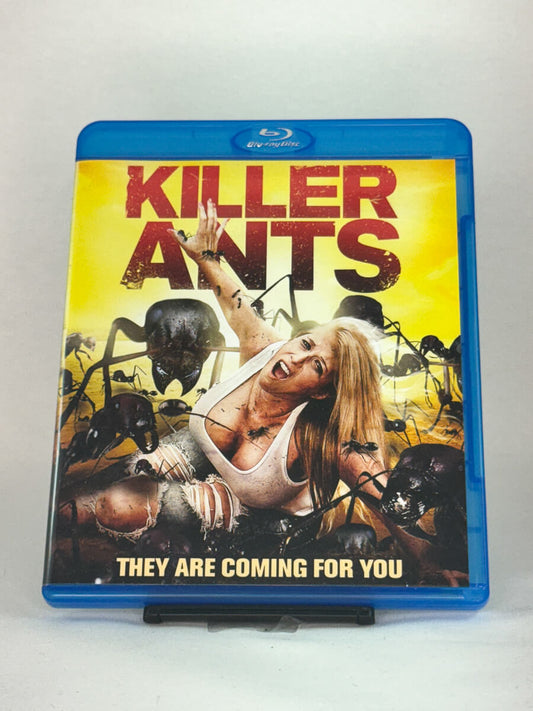 Brukt Blu-ray-film Killer Ants – forside av originalt filmcover. Kjøp brukte Blu-ray-filmer innen action og horror hos Brukbar Film.