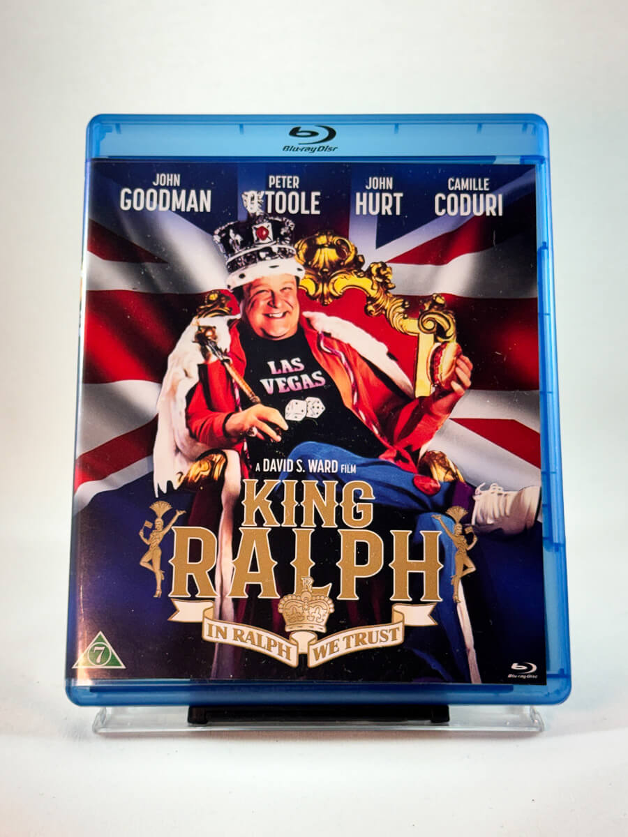 King Ralph – forside av Blu-ray-cover, komedie med John Goodman, bruktfilm hos Brukbar Film