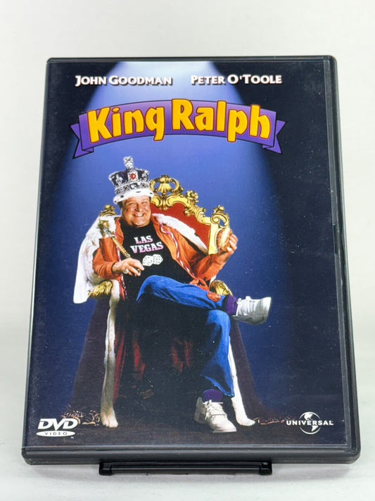Forside av DVD-cover til King Ralph – brukt originalfilm på DVD, tilgjengelig i nettbutikken Brukbar Film 