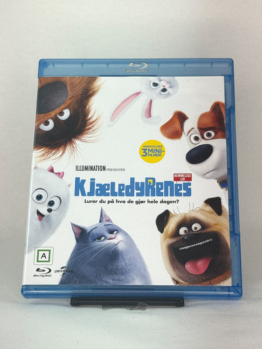 Blu-ray-cover av Kjæledyrenes hemmelige liv – brukt animasjonsfilm med norsk tale, forsidebilde fra Brukbar Film