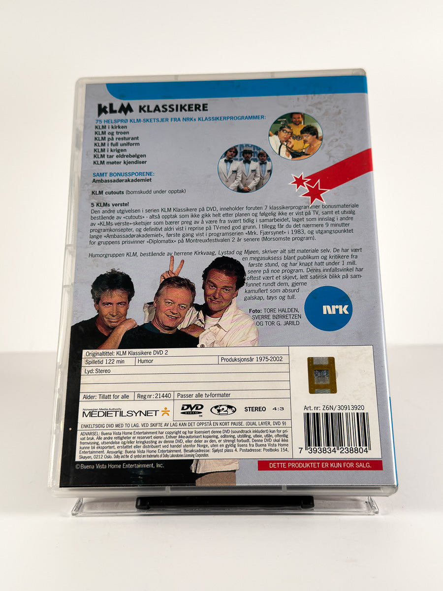Bakside av cover til KLM Klassikere 2 på DVD